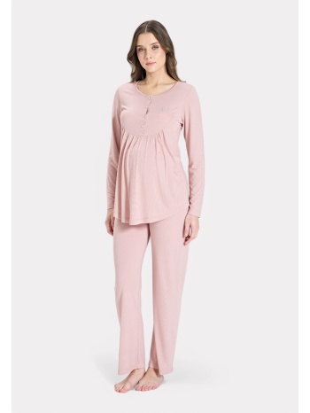 pijadore πιτζάμα θηλασμού ροζ – μακρυμάνικη pjdr1851-2-ροζ σε προσφορά