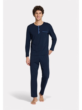 pijadore ανδρική πιτζάμα μπλε σκούρο – μακρυμάνικη σε προσφορά