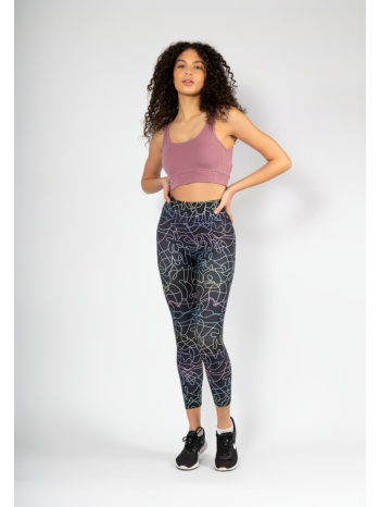 γυναικείο κολάν nina club πολύχρωμο ψηλόμεσο nc1744-1-μαύρο σε προσφορά