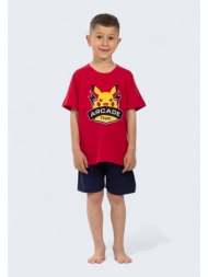 παιδική πιτζάμα nina club arcade team (pikachu) κόκκινη| closet22 nc157-25-1-κόκκινο