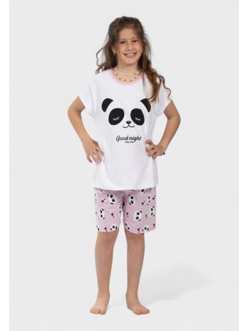 πιτζάμα εφηβική panda nina club 100% βαμβάκι ροζ σε προσφορά