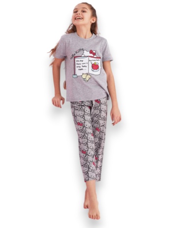 πιτζάμα παιδική hello kitty books sexen hk001k-γκρι σε προσφορά