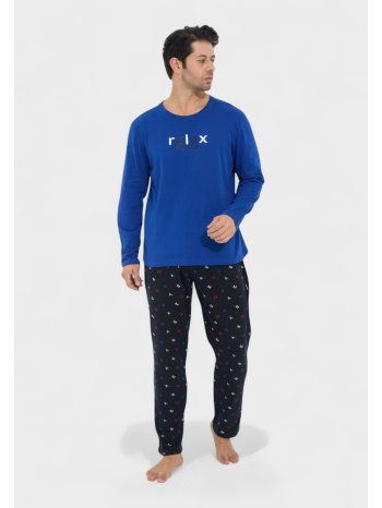 ανδρική πιτζάμα βαμβακερή siyah inci relaxtime si9881-μπλε σε προσφορά