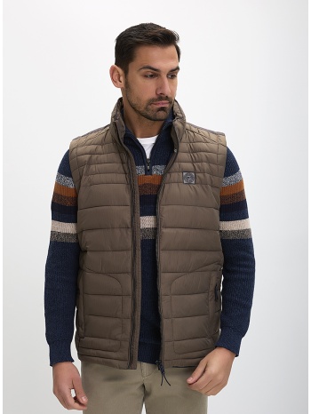 ανδρικό γιλέκο bodywarmer regular fit καπιτονέ με φερμουάρ