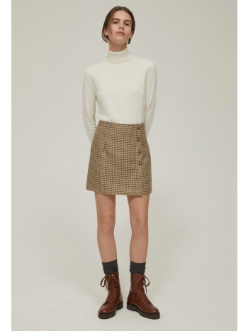 penny black γυναικεία μίνι φούστα μάλλινη slim fit σε καρό