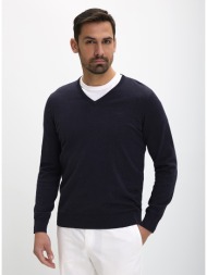 ανδρικό πουλόβερ regular fit με v λαιμόκοψη