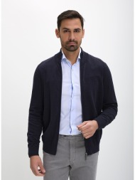 ανδρική ζακέτα regular fit βαμβακερή με φερμουάρ