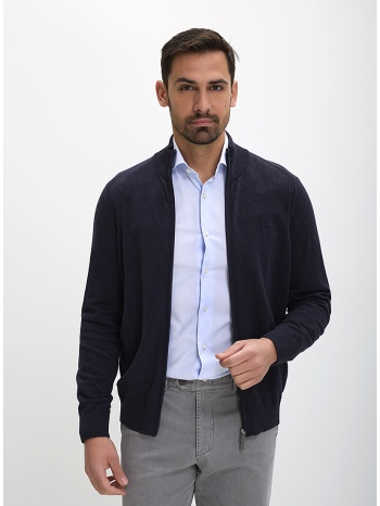 ανδρική ζακέτα regular fit βαμβακερή με φερμουάρ