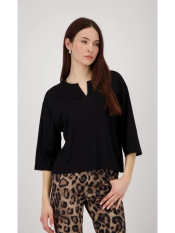 monari γυναικεία μπλούζα με στρας και 3/4 μανίκια regular