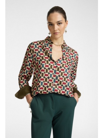 elena miro γυναικείο printed πουκάμισο straight fit σε