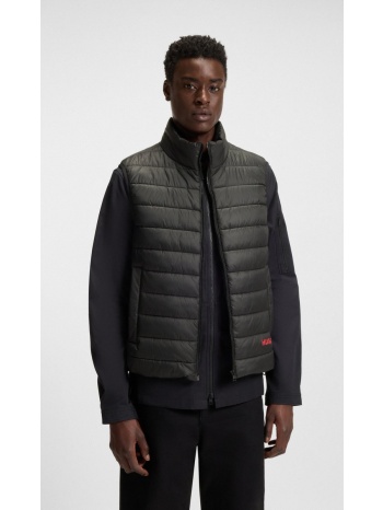 hugo ανδρικό αμάνικο μπουφάν αδιάβροχο με logo print