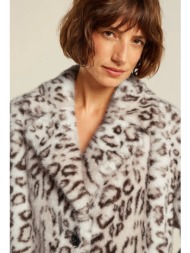 beaumont γυναικεία γούνα loose fit animal print