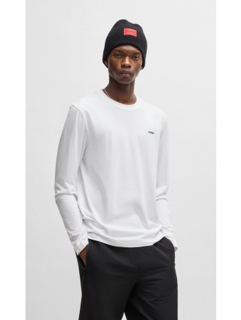 hugo ανδρικό t-shirt μακρυμάνικο βαμβακερό με λογότυπο