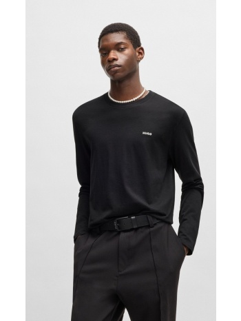 hugo ανδρικό t-shirt μακρυμάνικο βαμβακερό με λογότυπο