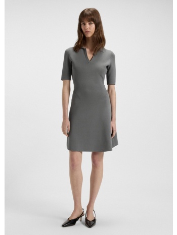 boss γυναικείο πλεκτό φόρεμα με skipper γιακά regular fit