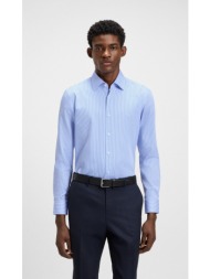 boss ανδρικό πουκάμισο regular fit βαμβακερό ριγέ μπλε