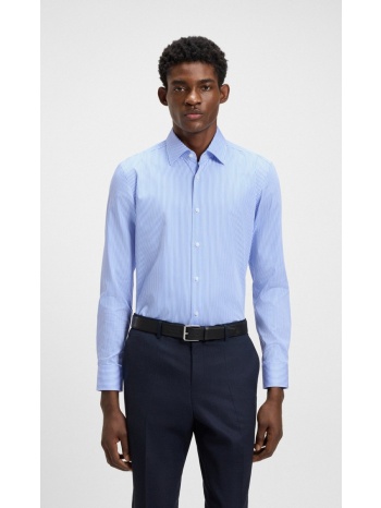 boss ανδρικό πουκάμισο regular fit βαμβακερό ριγέ μπλε