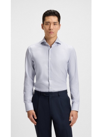 boss ανδρικό πουκάμισο slim fit βαμβακερό μικροσχέδιο