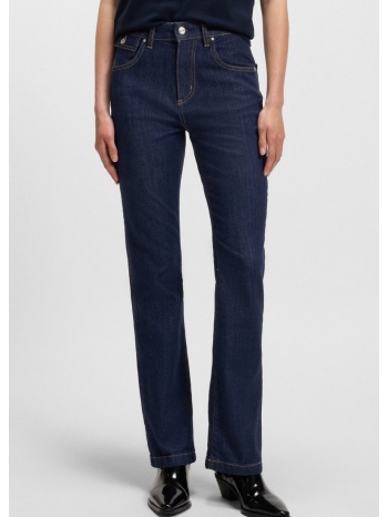 boss γυναικείο τζιν παντελόνι straight fit βαμβακερό μπλε