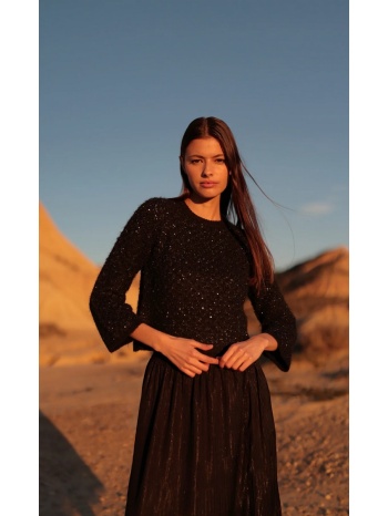 luna llena γυναικεία φούστα maxi regular fit πλισέ