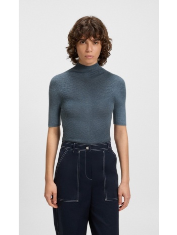 boss γυναικείο πουλόβερ regular fit μερινό μαλλί