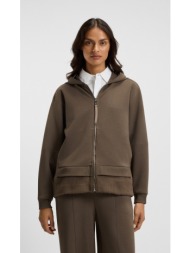 boss γυναικείο φούτερ relaxed fit με κουκούλα