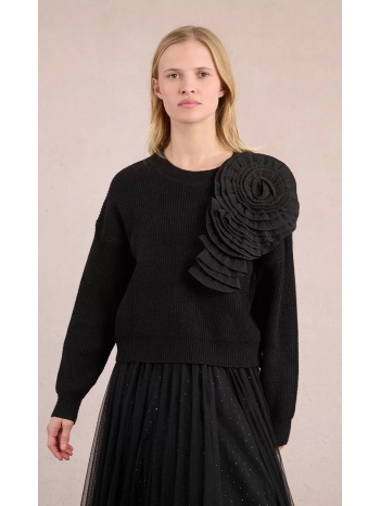 molly bracken γυναικείο πουλόβερ straight fit με ανάγλυφο