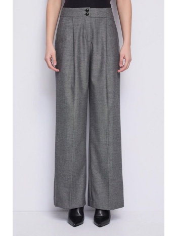 gaudi γυναικείο παντελόνι ψηλόμεσο με πιέτες και chevron