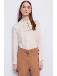 gaudi γυναικείο πουκάμισο georgette με γιακά-φουλάρι