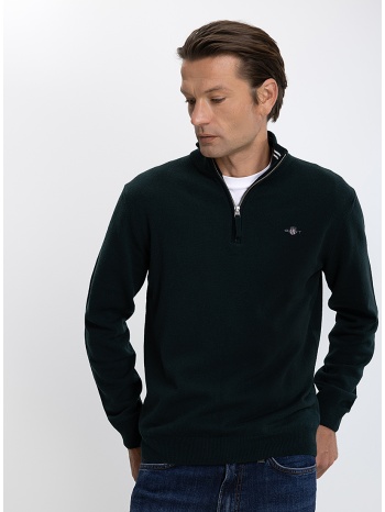 gant ανδρικό πουλόβερ regular fit lambswool με φερμουάρ