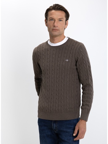 gant ανδρικό πλεκτό regular fit βαμβακερό