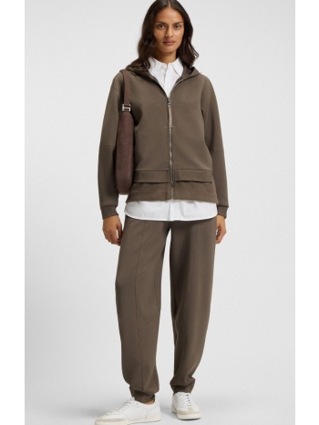 boss γυναικείο παντελόνι relaxed fit με λάστιχο στο τελείωμα