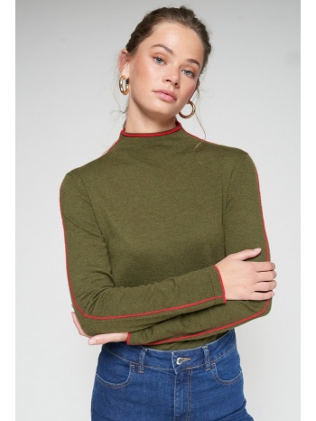 vilagallo γυναικείο πουλόβερ regular fit μάλλινο με κοντό