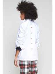 vilagallo γυναικείο πουκάμισο regular fit βαμβακερό με statement κουμπιά στην πλάτη