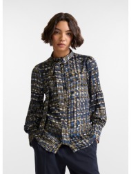 harmont&blaine γυναικείο πουκάμισο με ενσωματωμένο φουλάρι από βισκόζη