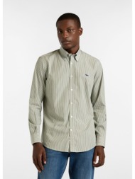 harmont&blaine ανδρικό πουκάμισο regular fit με ρίγες και κεντημένο dachshund sport