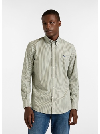 harmont&blaine ανδρικό πουκάμισο regular fit με ρίγες και