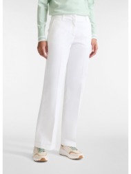 harmont&blaine γυναικείο παντελόνι straight fit από σατέν lyocell και βαμβάκι milk white