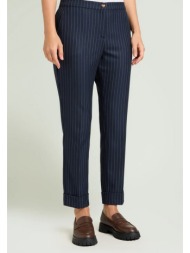 luisa viola γυναικείο παντελόνι chinos ριγέ straight fit