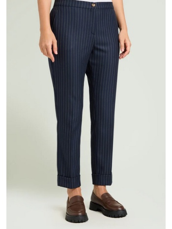 luisa viola γυναικείο παντελόνι chinos ριγέ straight fit