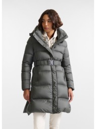 harmont & blaine γυναικείο μακρύ πουπουλένιο μπουφάν με ζώνη regular fit