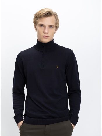 farah ανδρικό πλεκτό regular fit μαλλίνο merino με φερμουάρ