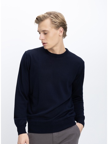 b.s bags ανδρικό πλεκτό regular fit με στρογγυλή λαιμόκοψη σε προσφορά