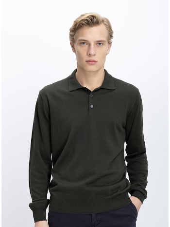 b.s bags ανδρικό πλεκτό regular fit με γιακά πόλο και σε προσφορά