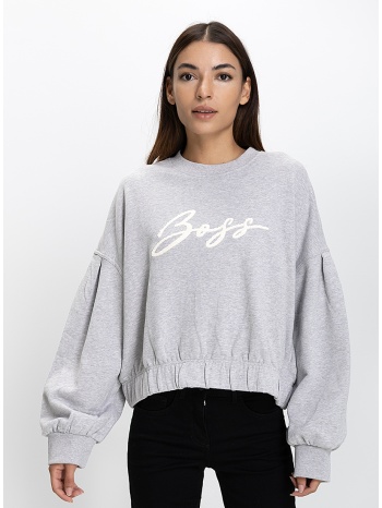 boss γυναικείο φούτερ oversized fit με κεντημένο λογότυπο