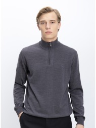 harmont & blaine ανδρικό πλεκτό regular fit μαλλίνο με φερμουάρ