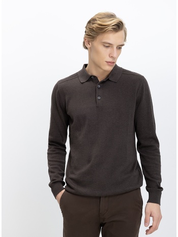 commander ανδρικό πλεκτό regular fit με γιακά πόλο