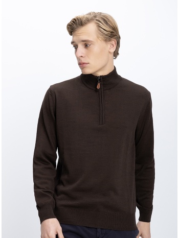 b.s bags ανδρικό πλεκτό regular fit με όρθιο γιακά και σε προσφορά