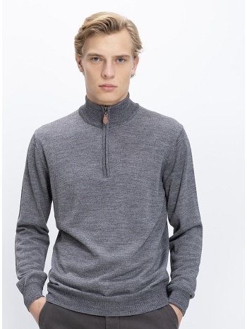 b.s bags ανδρικό πλεκτό regular fit με όρθιο γιακά και σε προσφορά