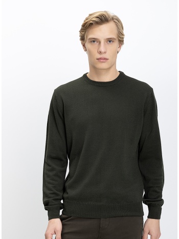 b.s bags ανδρικό πλεκτό regular fit με στρογγυλή λαιμόκοψη σε προσφορά